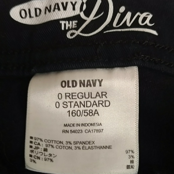 Old Navy the diva black skinny dress pants size 0 - Picture 2 of 4